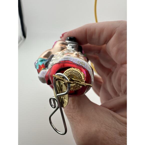 Christopher Radko "Vacation Santa" Hand Blown Glass Ornament 6 Inches - Picture 5 of 6